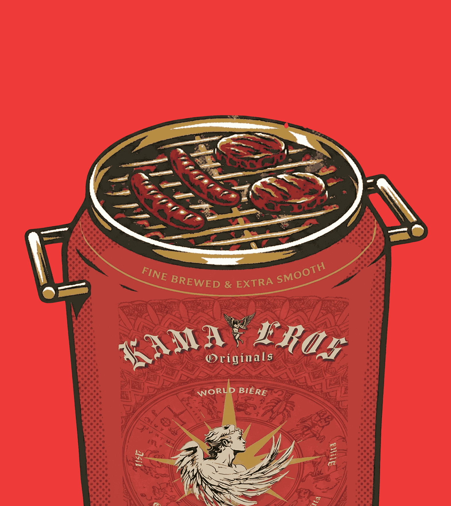 Kama Eros food pairing illustration